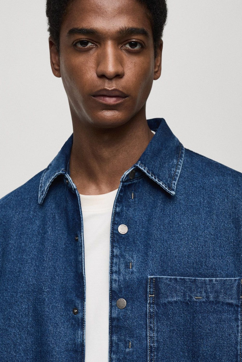 MANGO MAN - Chaqueta Denim Bolsillo Hombre Mango Man