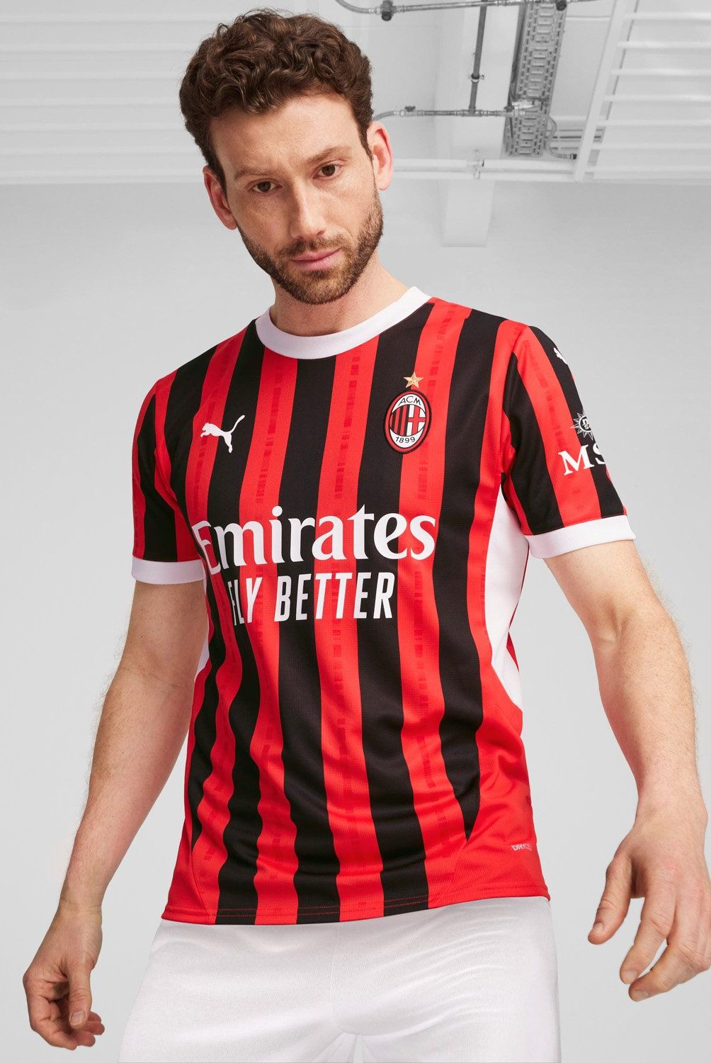 PUMA - Camiseta Local Réplica Ac Milan Hombre Puma