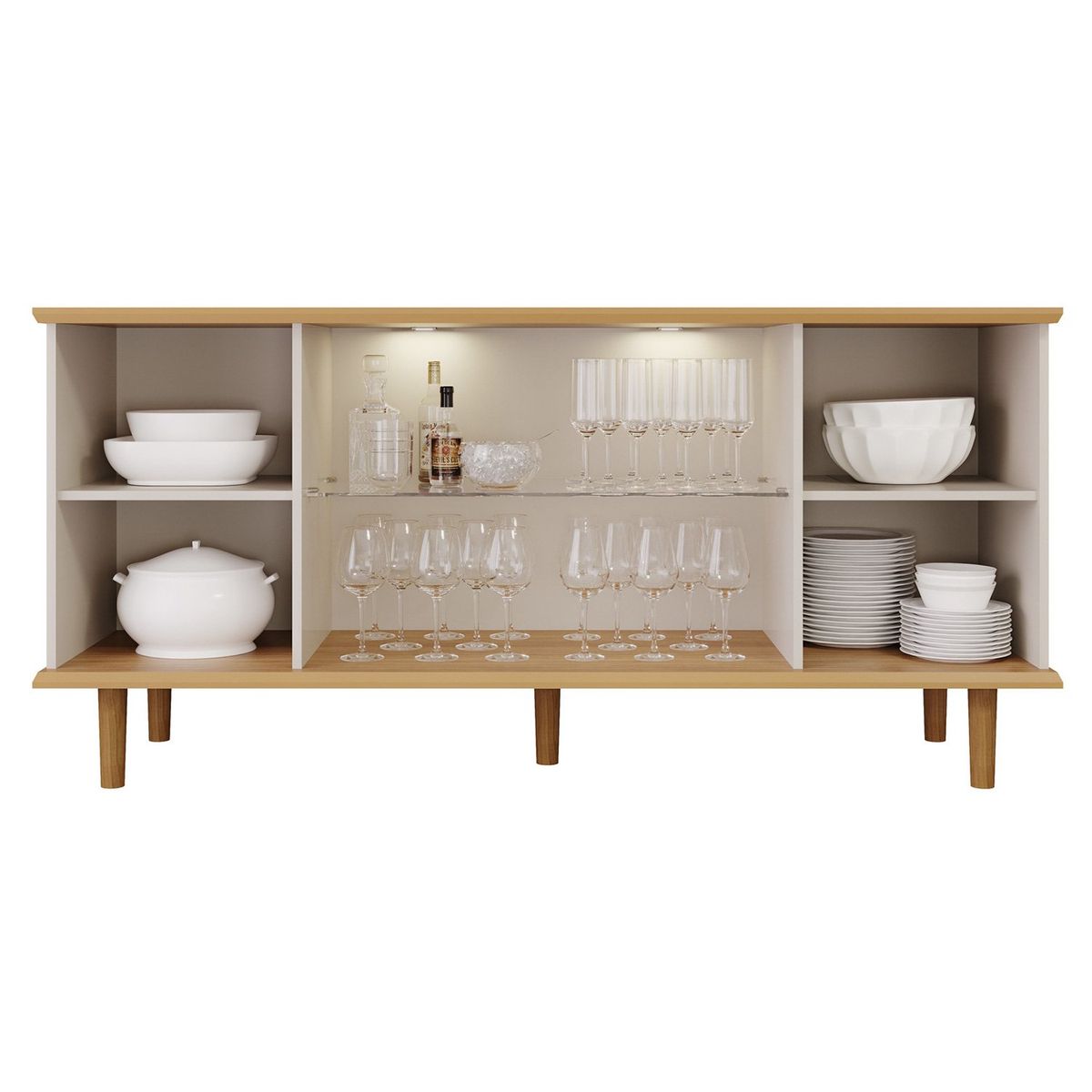DECOCASA - Buffet Janice Led Off White Decocasa
