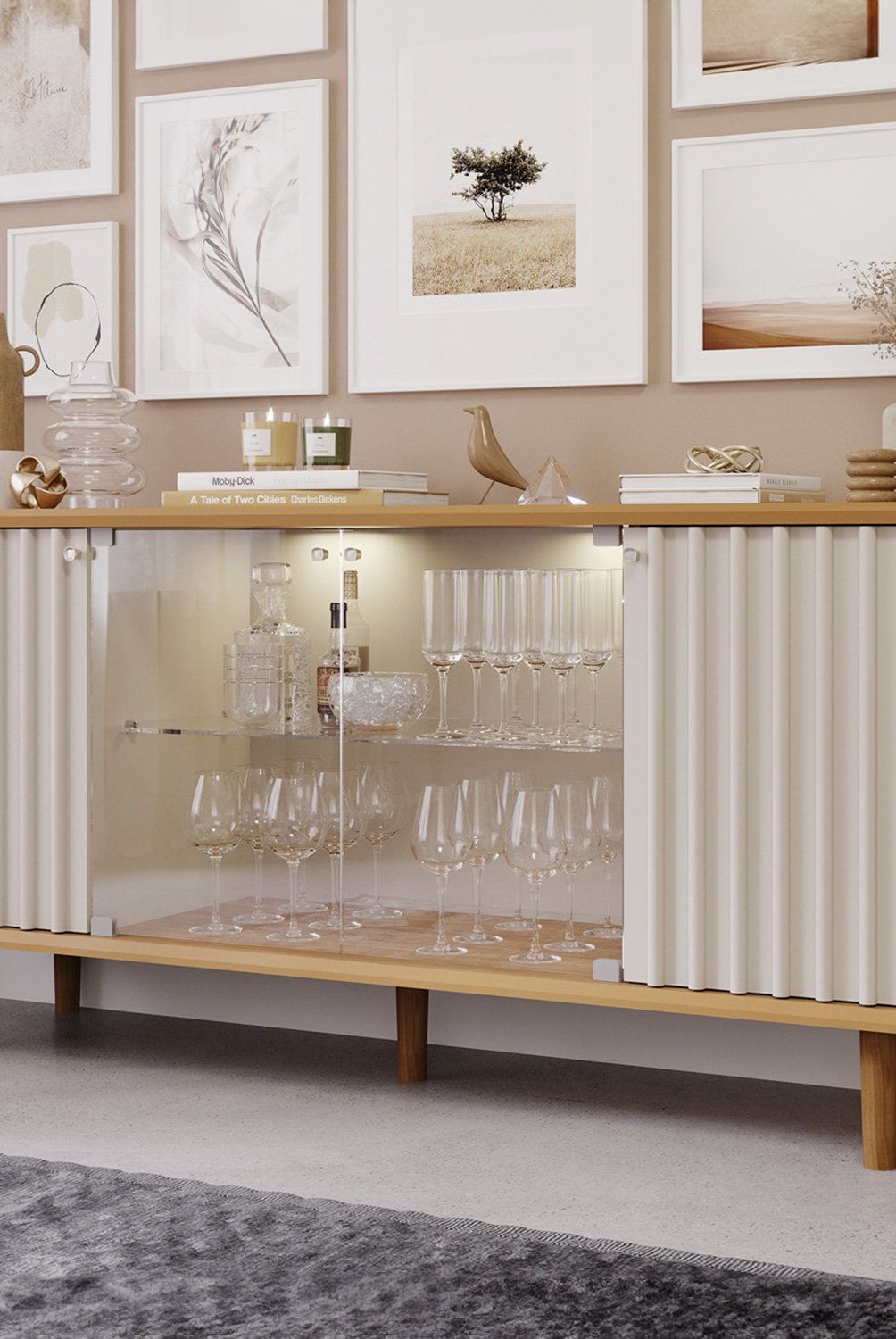 DECOCASA - Buffet Janice Led Off White Decocasa