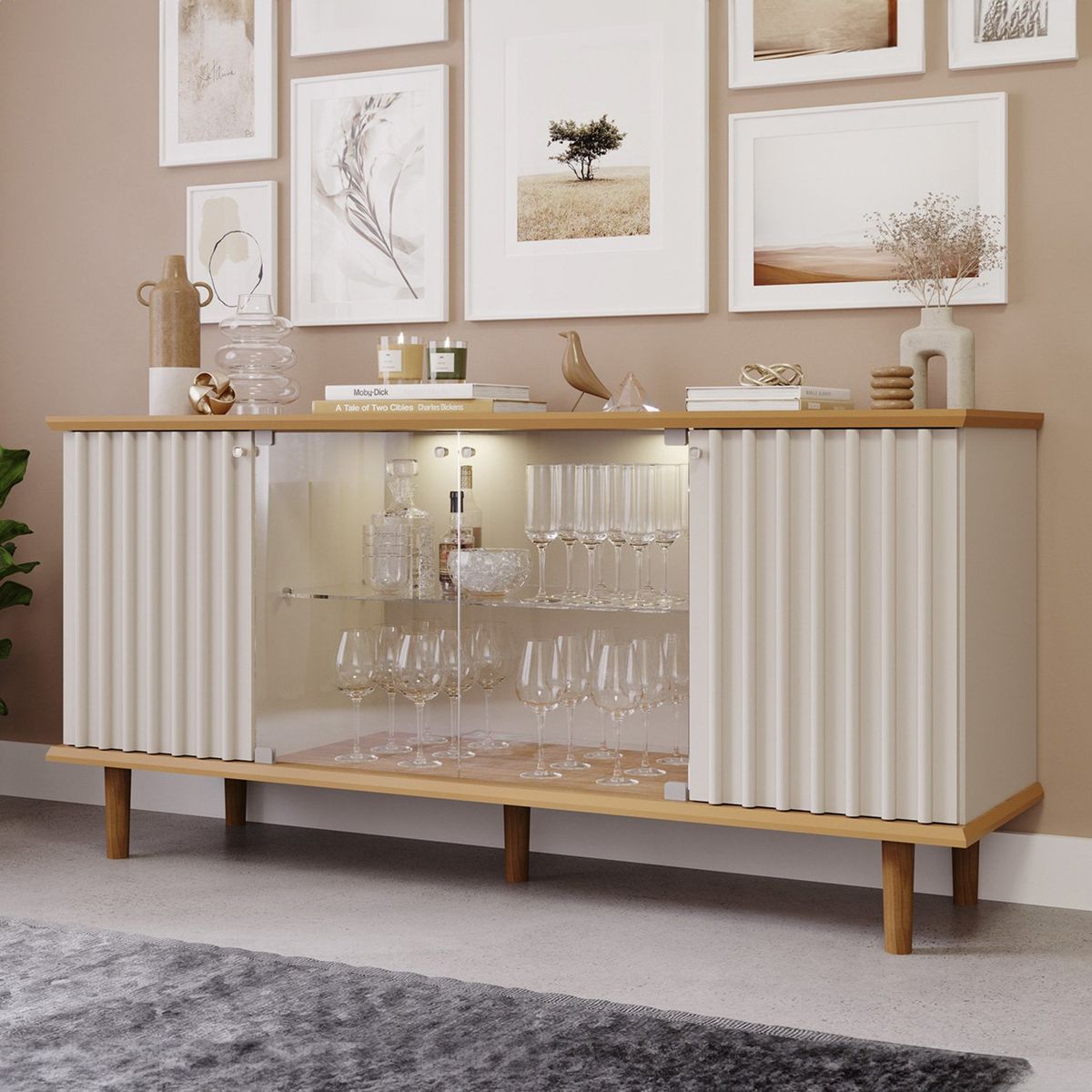 DECOCASA - Buffet Janice Led Off White Decocasa