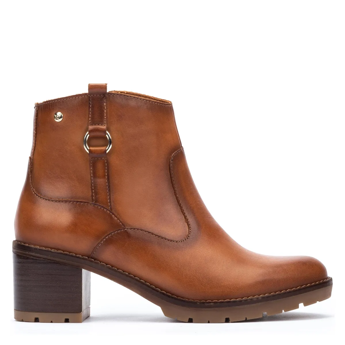 PIKOLINOS - Botín Vaquero Mujer Cuero Café Pikolinos