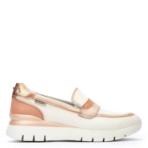 PIKOLINOS - Mocasín Mujer Cuero Beige