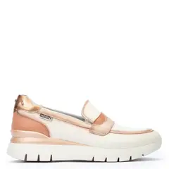 PIKOLINOS - Mocasín Mujer Cuero Beige