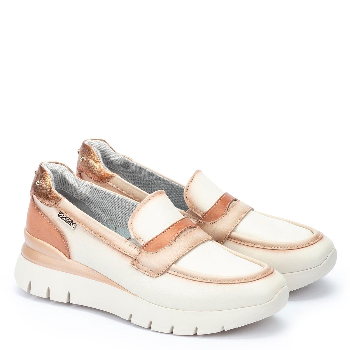 PIKOLINOS - Mocasín Mujer Cuero Beige Pikolinos