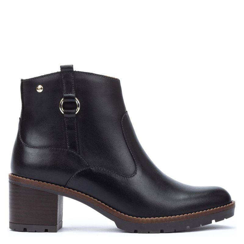PIKOLINOS - Botín Vaquero Mujer Cuero Negro Pikolinos