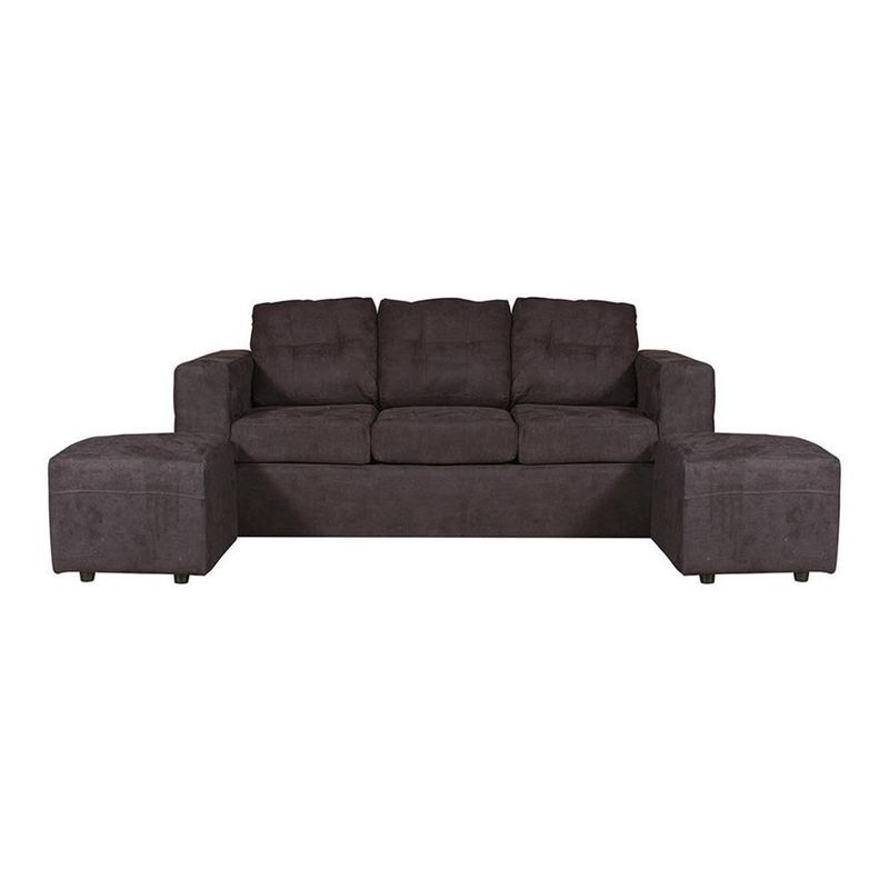 JDO & DESIGN - Sofá 3 Cuerpos Nize 2 Pouf Felpa Jdo & Design