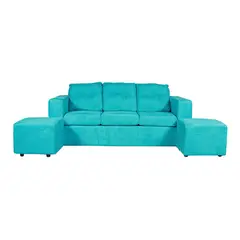 JDO & DESIGN - Sofá 3 Cuerpos Nize 2 Pouf Felpa