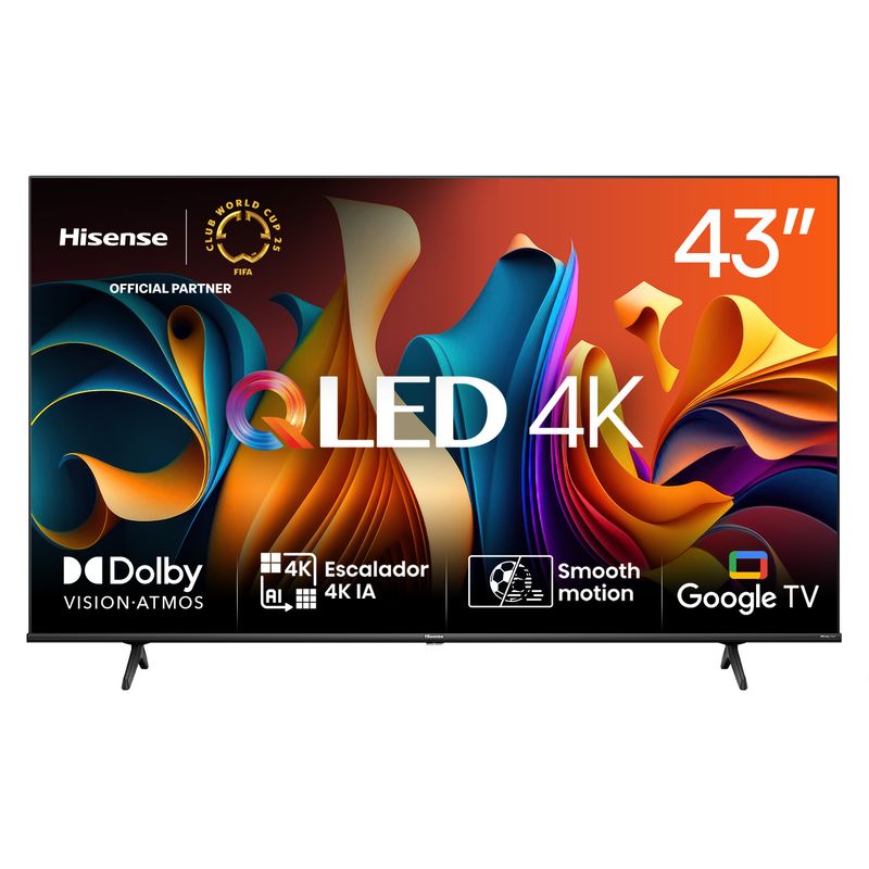 HISENSE - QLED Smart TV 43" 43Q6N 4K Ultra HD Google TV Hisense