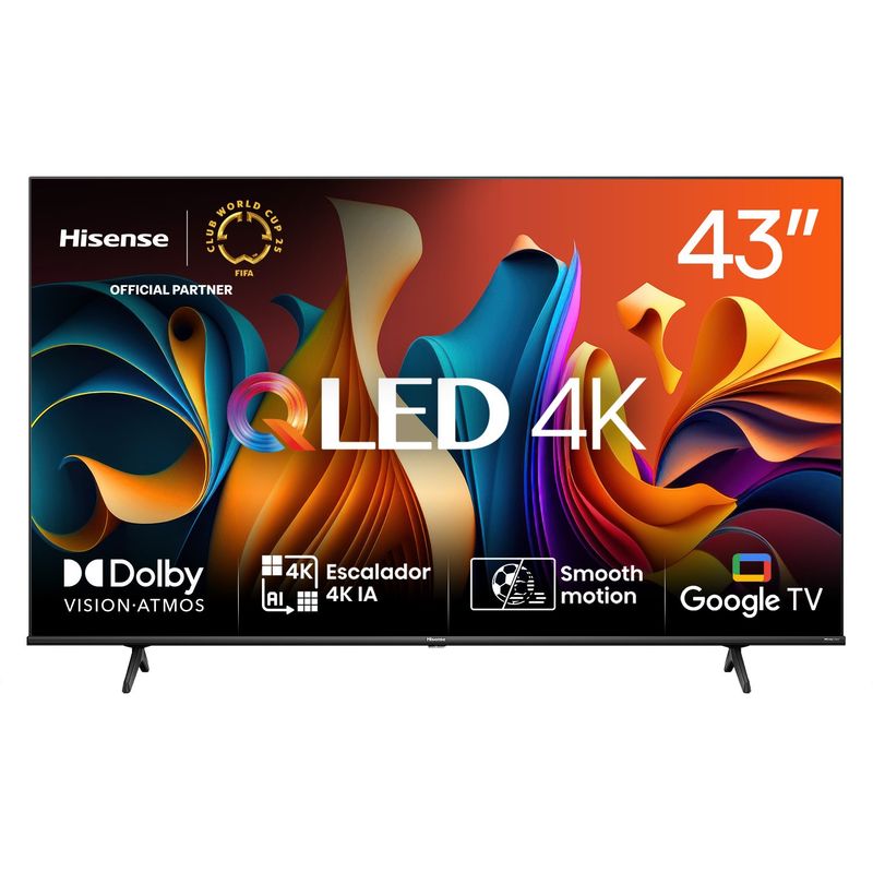 HISENSE - QLED Smart TV 43" 43Q6N 4K Ultra HD Google TV Hisense