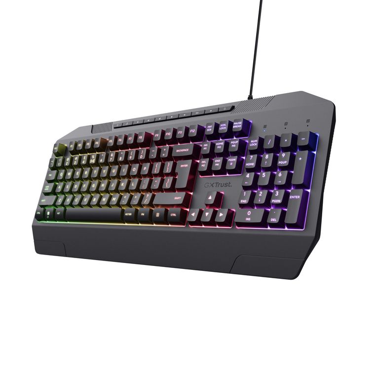 TRUST Teclado Gamer Evocx GXT 836 RGB Tamaño Completo y Teclas Suaves Negro