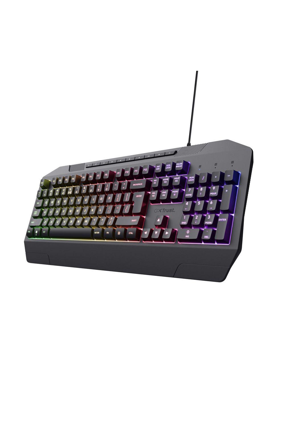 TRUST Teclado Gamer Evocx GXT 836 RGB Tamaño Completo y Teclas