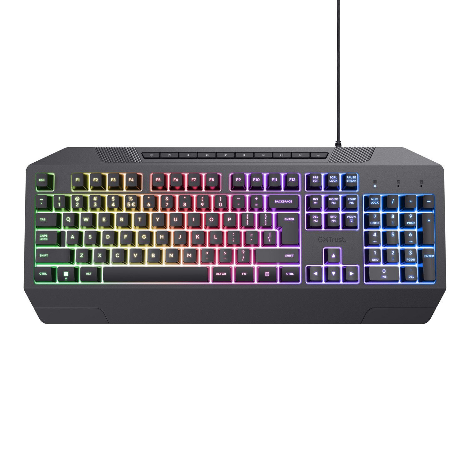 TRUST Teclado Gamer Evocx GXT 836 RGB Tamaño Completo y Teclas