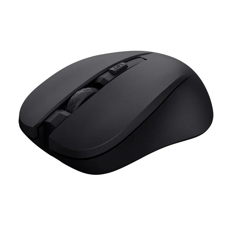TRUST Mouse Inalámbrico Ecológico Mydo Silencioso y Ambidiestro Negro