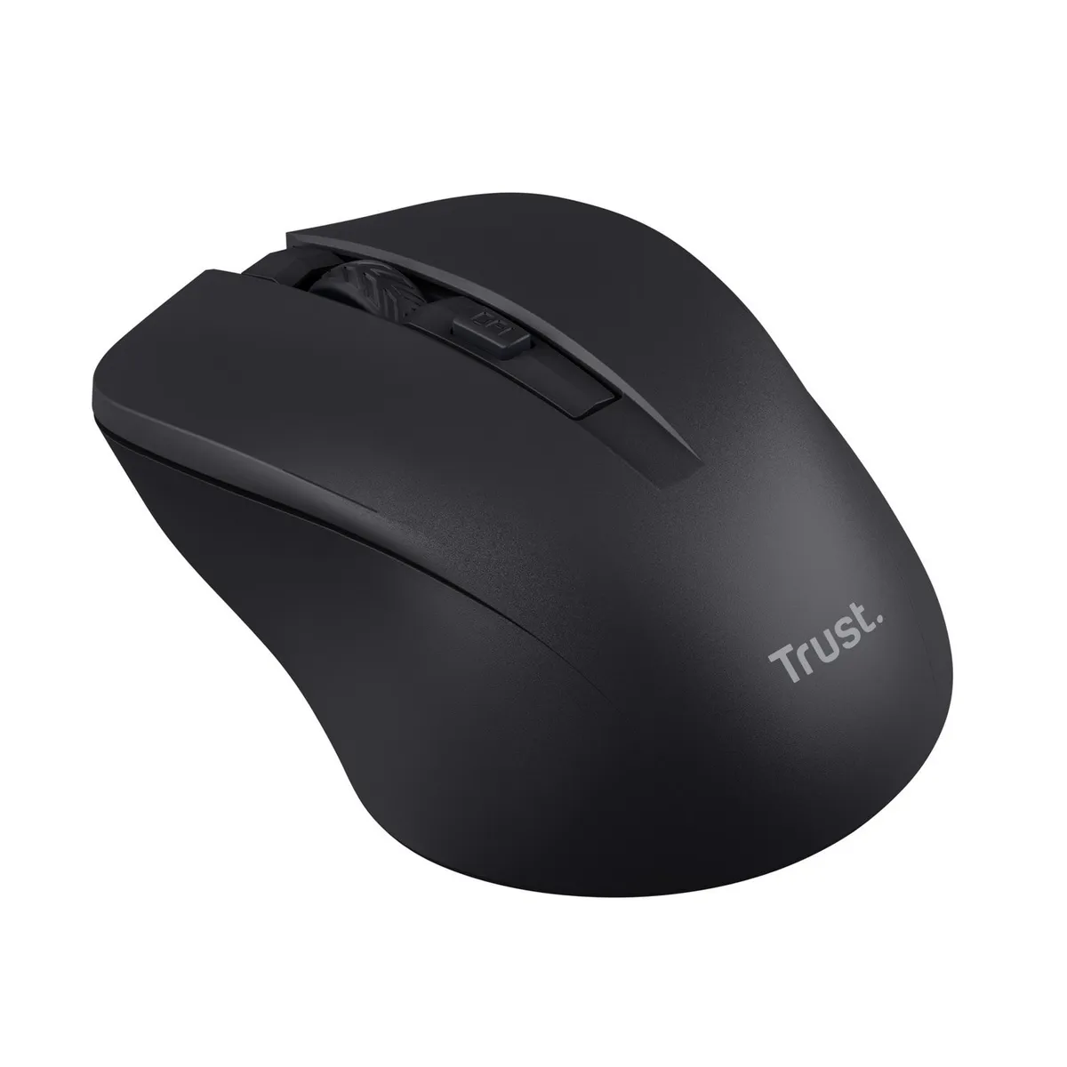 TRUST - Mouse Inalámbrico Ecológico Mydo Silencioso y Ambidiestro Negro Trust