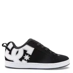 DC SHOES - Court Graffik B/W Stencil Zapatilla Mujer Cuero Negro