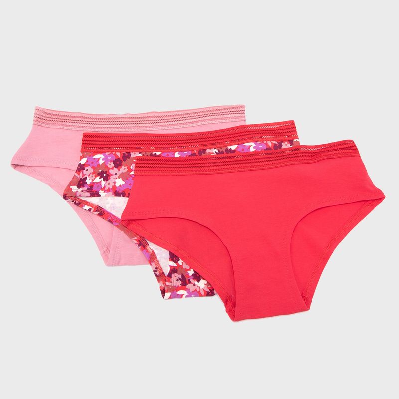 ETAM - Pack 3 Calzones Shortys Jackie Encaje Mujer Etam
