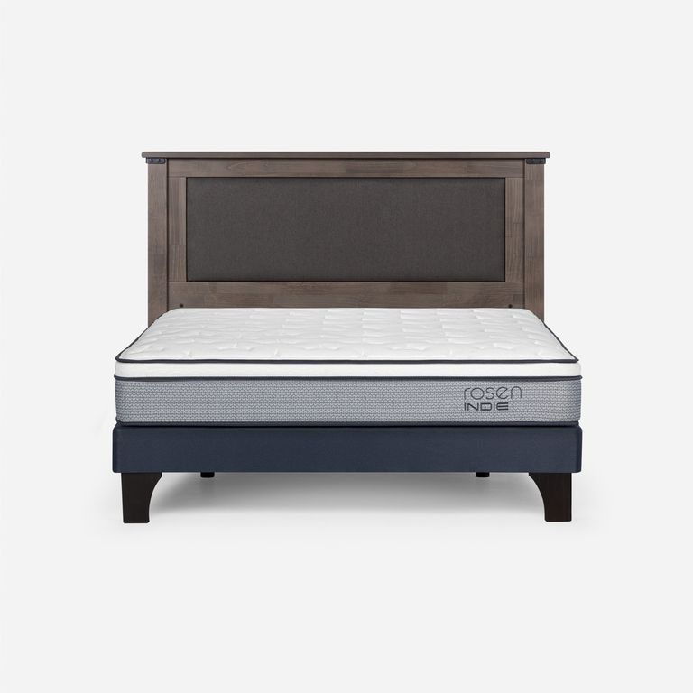 Cama Europea Indie 2 Plazas x 2.00 mt Base Normal + Respaldo