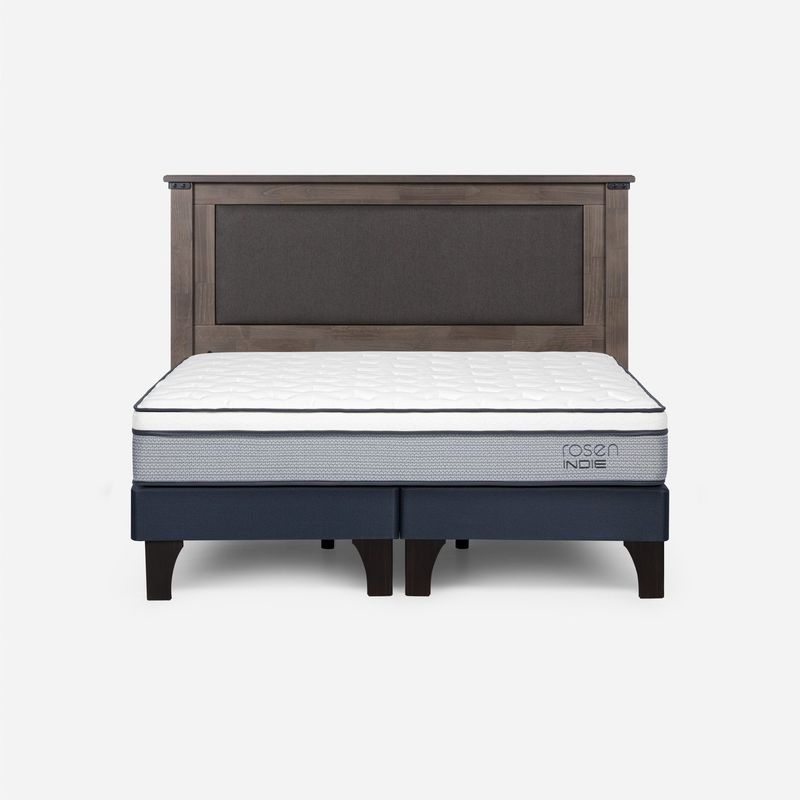 ROSEN - Cama Europea Indie 2 Plazas + Respaldo Rosen