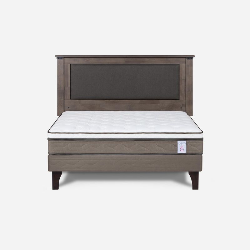 ROSEN - Cama Europea New Style 6 2 Plazas + Respaldo Rosen