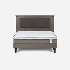 ROSEN - Cama Europea New Style 6 2 Plazas + Respaldo