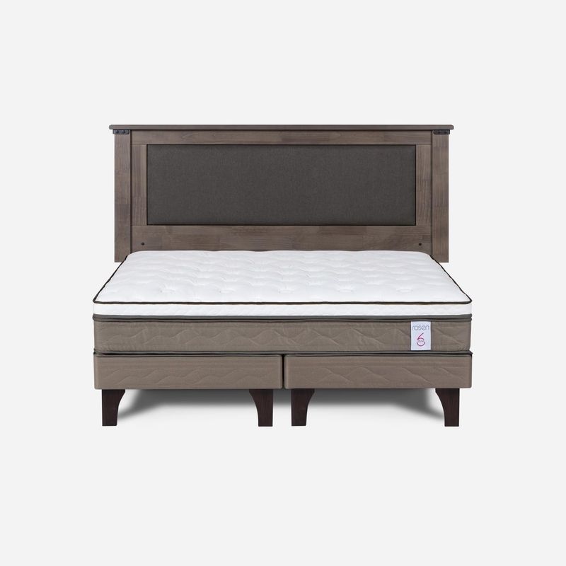 ROSEN - Cama Europea New Style 6 King + Respaldo Rosen