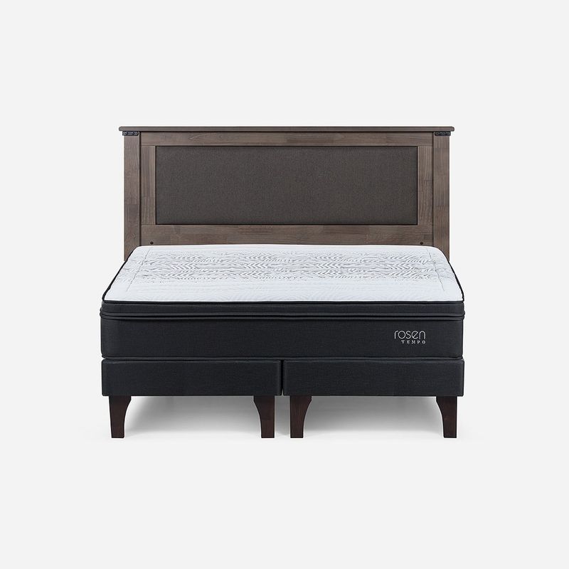 ROSEN - Cama Europea Tempo 2 Plazas + Respaldo Rosen