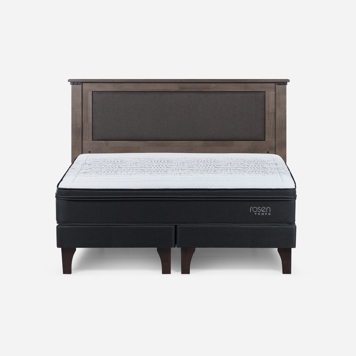 ROSEN - Cama Europea Tempo King x 2.00mt Base Dividida + Respaldo Rosen