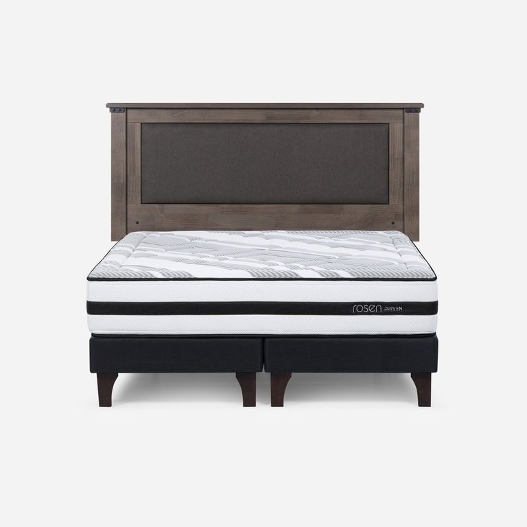 Cama Europea Driven King x 2.00mt Base Dividida + Respaldo