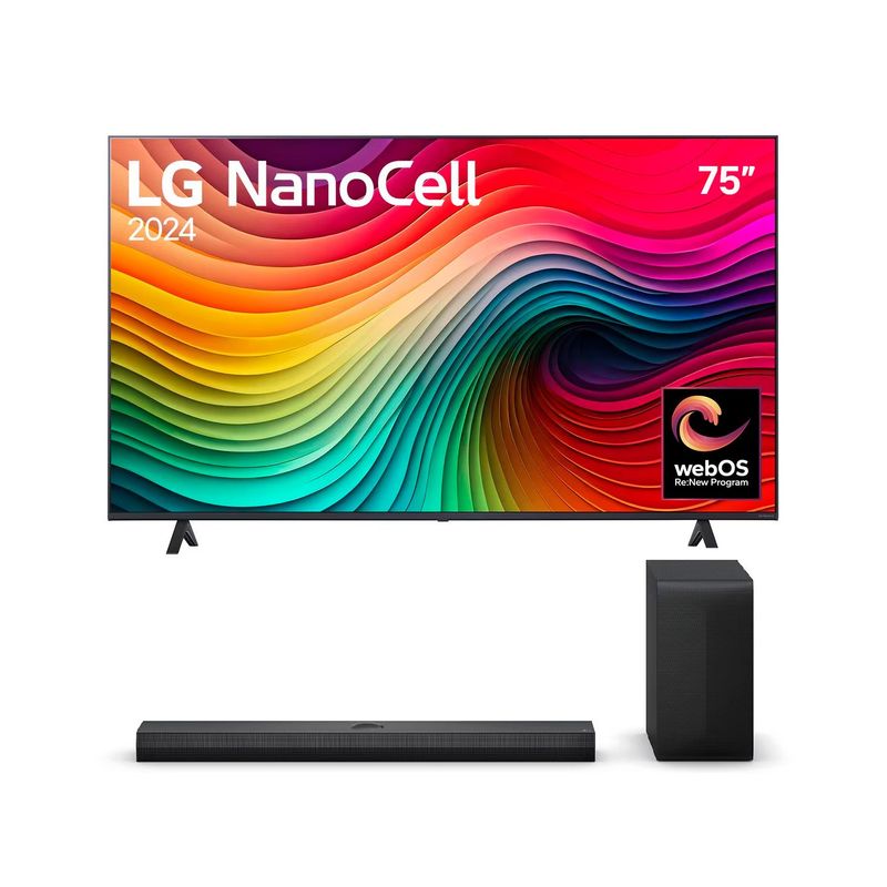 LG - Televisor Nanocell 75" Smart Tv 4K Uhd 75Nano80Tsa + Soundbar S70T LG