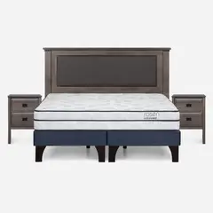 ROSEN - Cama Europea Autonomy Sky 2 Plazas Respaldo + Veladores