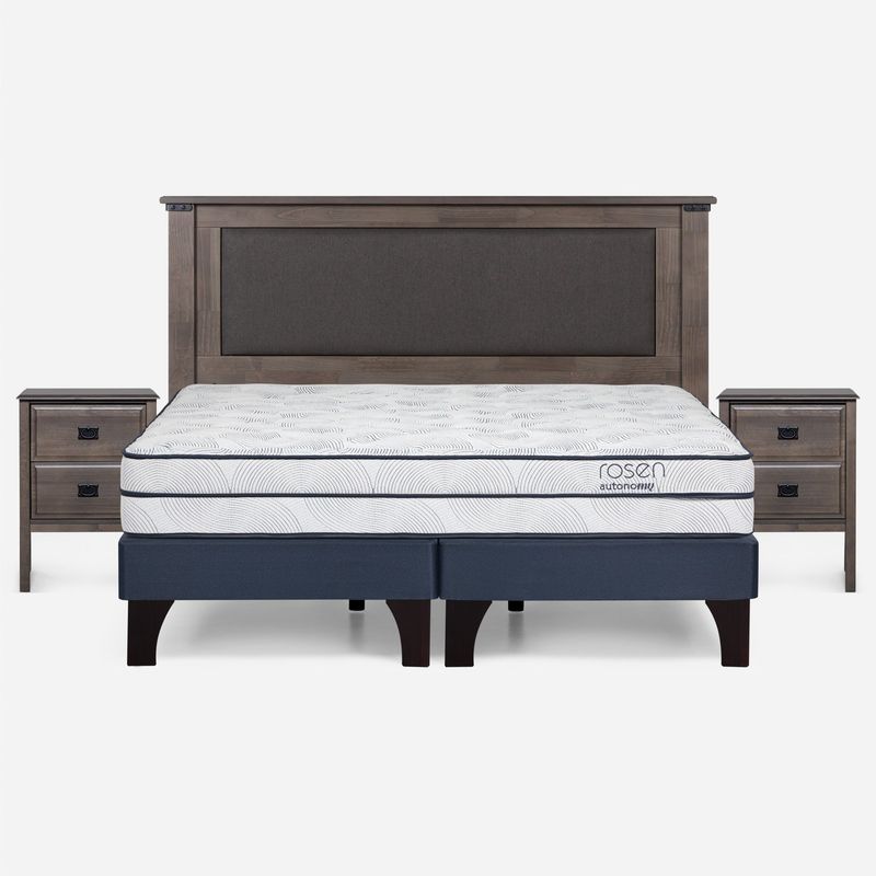 ROSEN - Cama Europea Autonomy Sky King Respaldo + Veladores Rosen