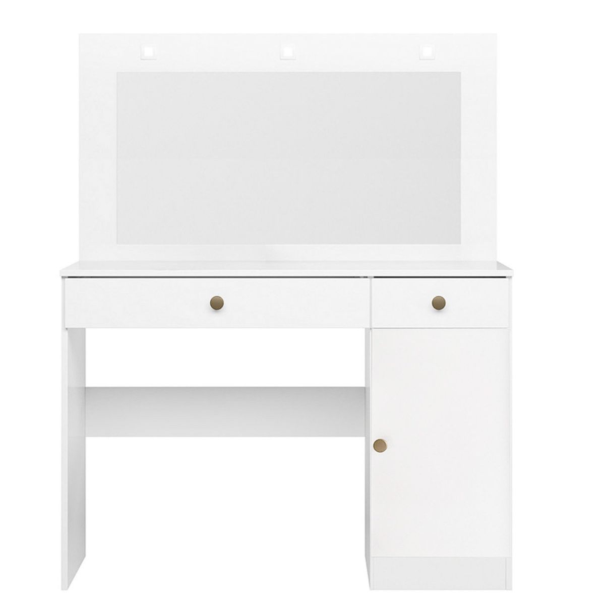 DI PORETTI - Tocador Bella 1 Puerta 2 Cajones Con Espejo Di Poretti