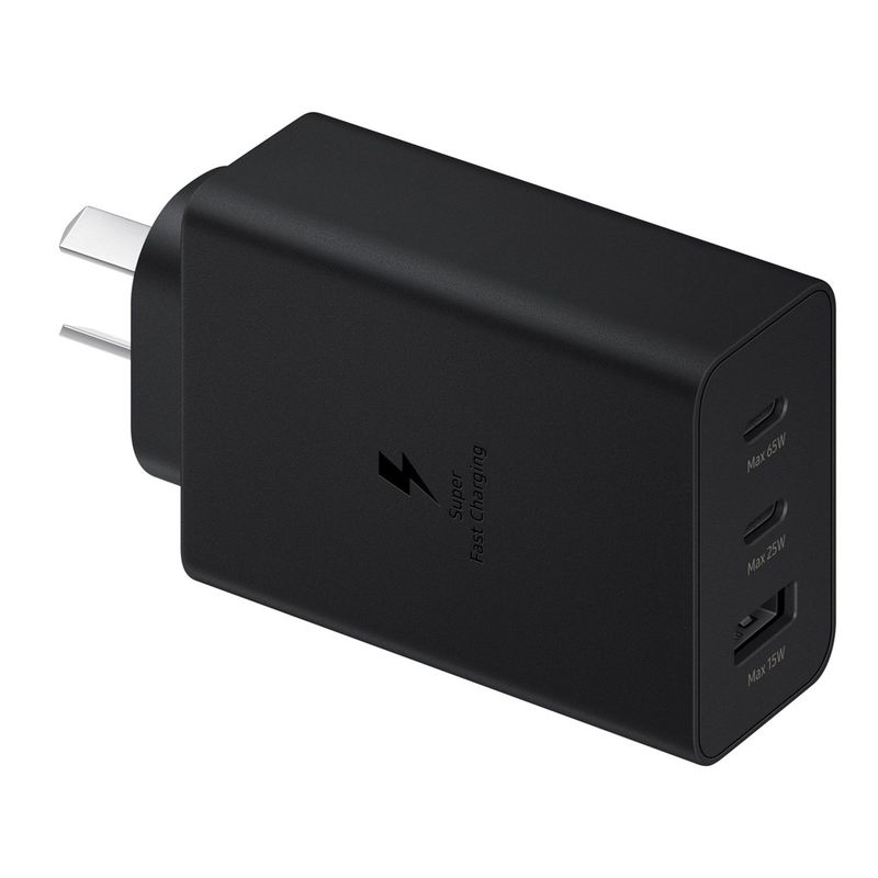 SAMSUNG - Cargador 65W Triple Negro Samsung