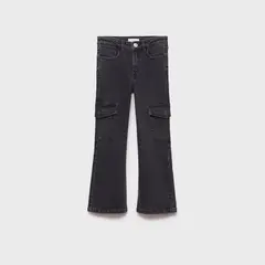 MANGO KIDS - Jeans Rectos Estilo Cargo Niña