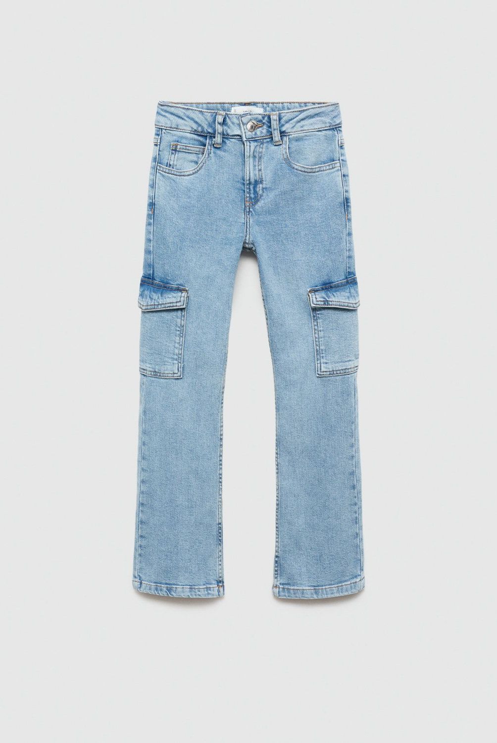 MANGO KIDS - Jeans Rectos Estilo Cargo Niña Mango Kids