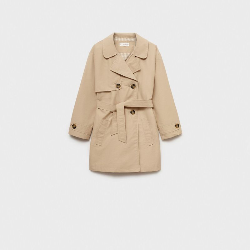 MANGO KIDS - Trench Clásico Cinturón Niña Mango Kids
