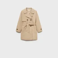 MANGO KIDS - Trench Clásico Cinturón Niña