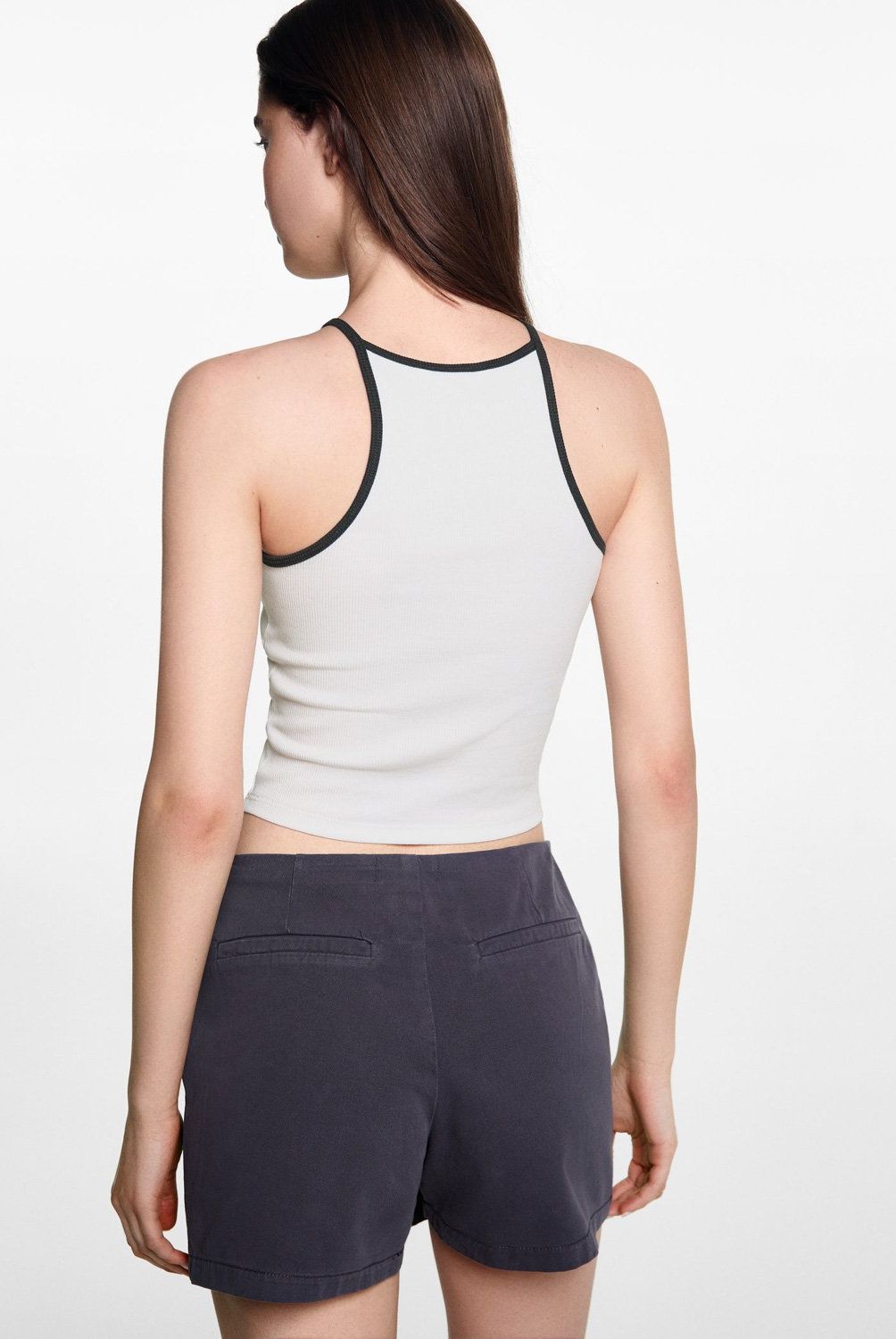 MANGO TEEN - Polera Algodón Tirantes Mujer Mango Teen