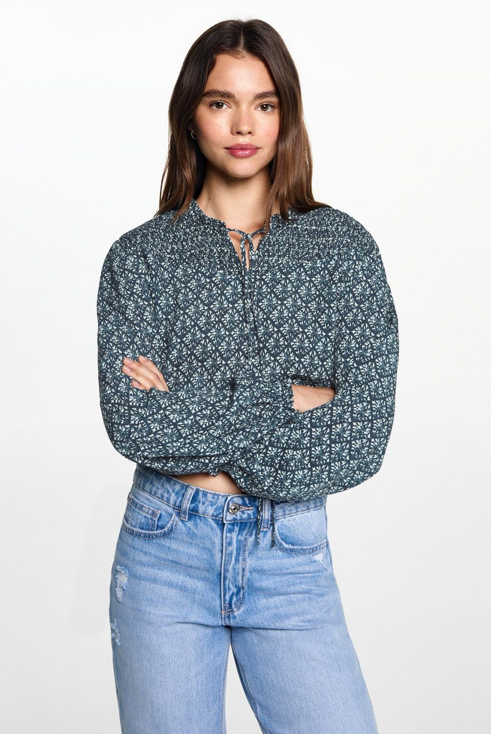 MANGO TEEN - Blusa Estampada Mujer Mango Teen