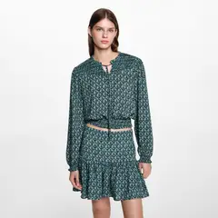 MANGO TEEN - Falda Estampada Volante Mujer