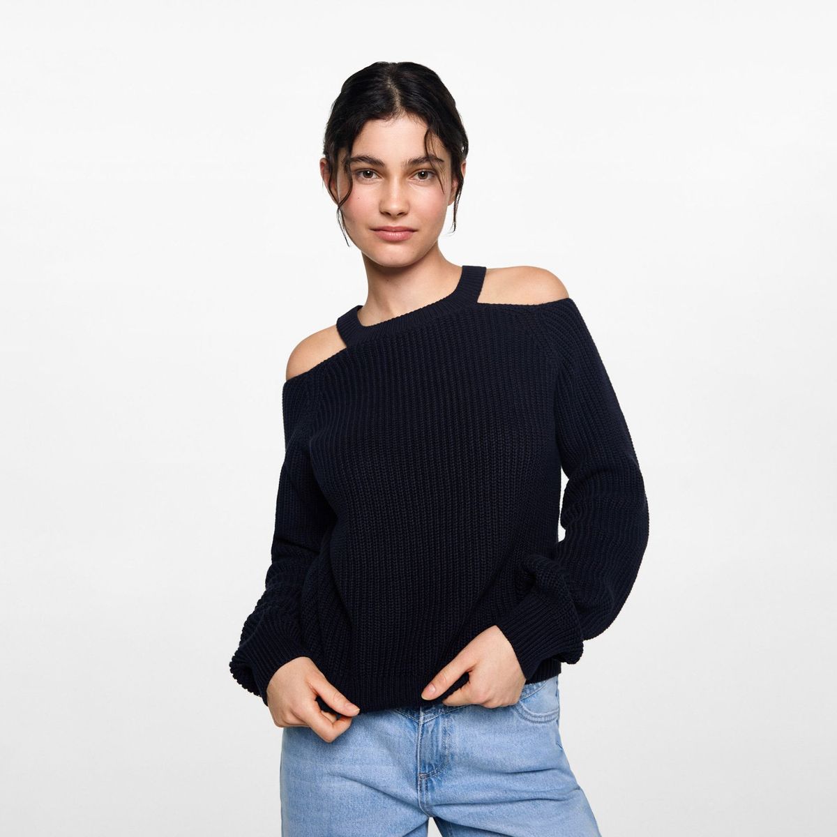 MANGO TEEN - Sweater Abertura Hombros Mujer Mango Teen