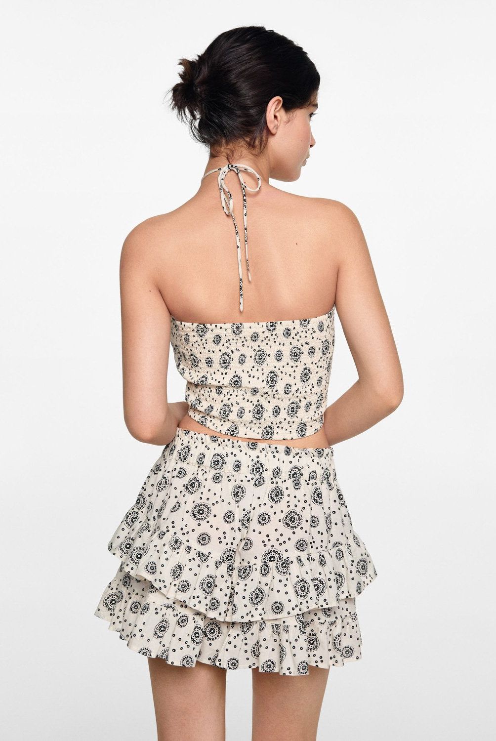 MANGO TEEN - Falda Pantalón Estampada Mujer Mango Teen