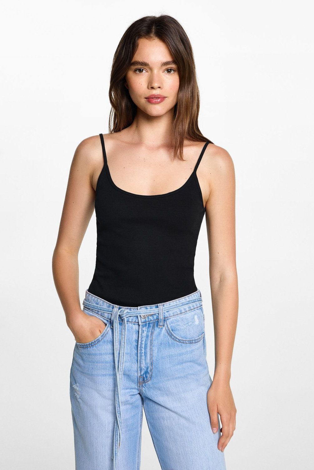 MANGO TEEN - Polera Tirantes Mujer Mango Teen