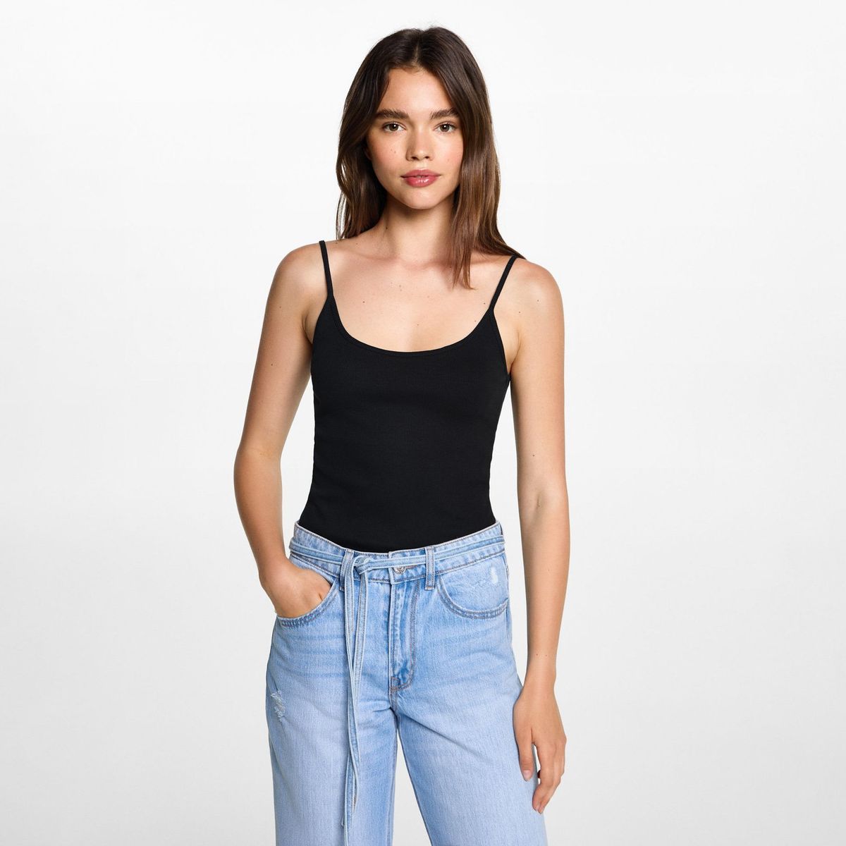 MANGO TEEN - Polera Tirantes Mujer Mango Teen