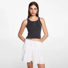 MANGO TEEN - Top Canalé Algodón Mujer