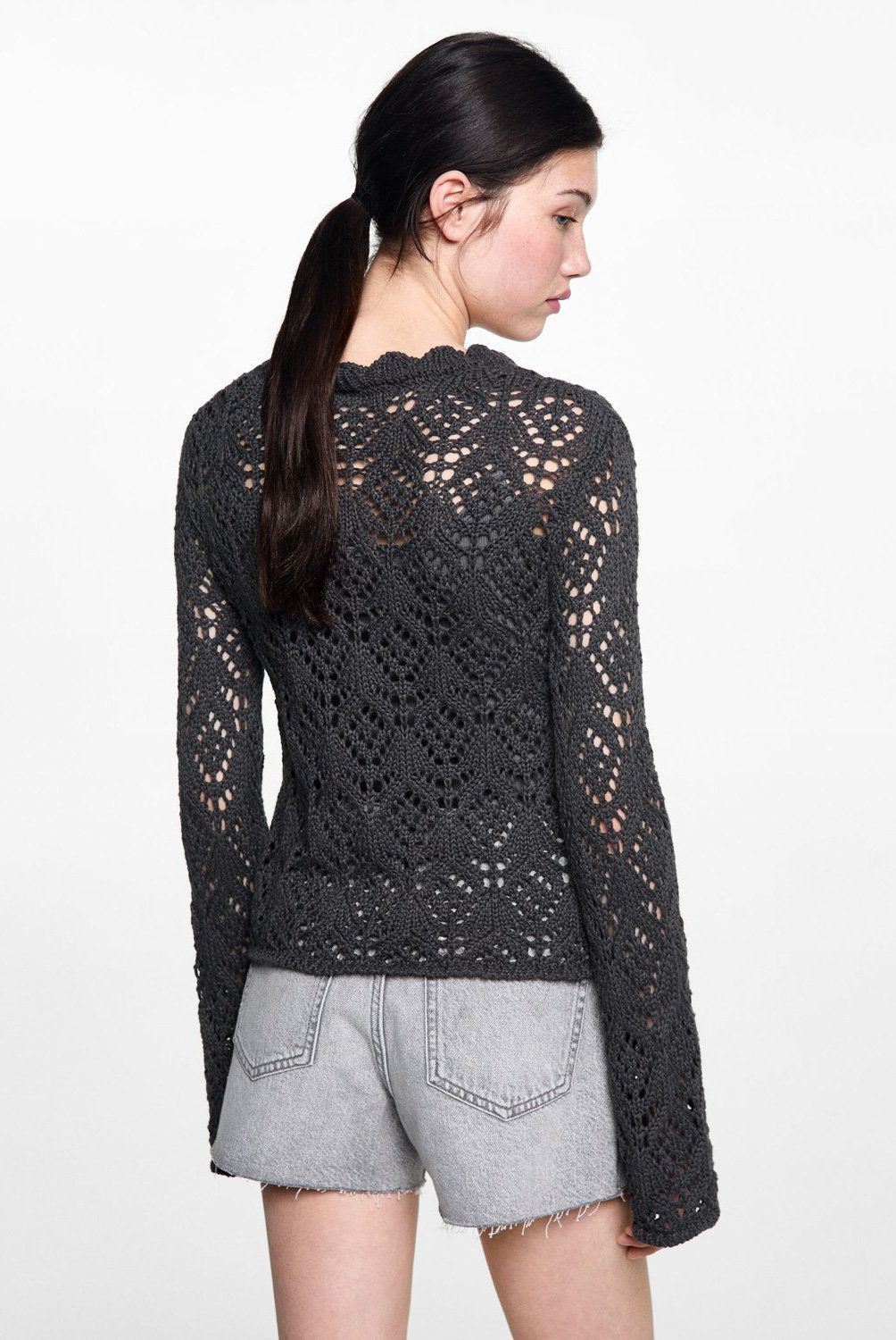 MANGO TEEN - Sweater Punto Calado Mujer Mango Teen