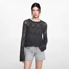 MANGO TEEN - Sweater Punto Calado Mujer