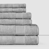 Juego De 6 Toallas 100% Algodón 440 Gsm