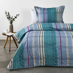 AMERICAN FAMILY - Quilt Jade Estampado